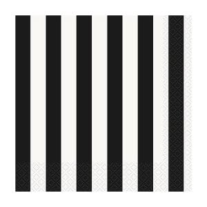 Black-and-White-Stripes-Theme-Luncheon-Napkins